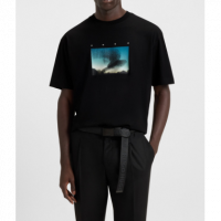 Camiseta HUGO Dorizon Negra Estampada