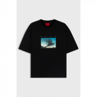 Camiseta HUGO Dorizon Negra Estampada