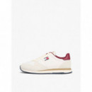 TJM EVA RUNNER LEATHER IVORY/DEEP DAHLIA