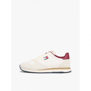 TJM EVA RUNNER LEATHER IVORY/DEEP DAHLIA