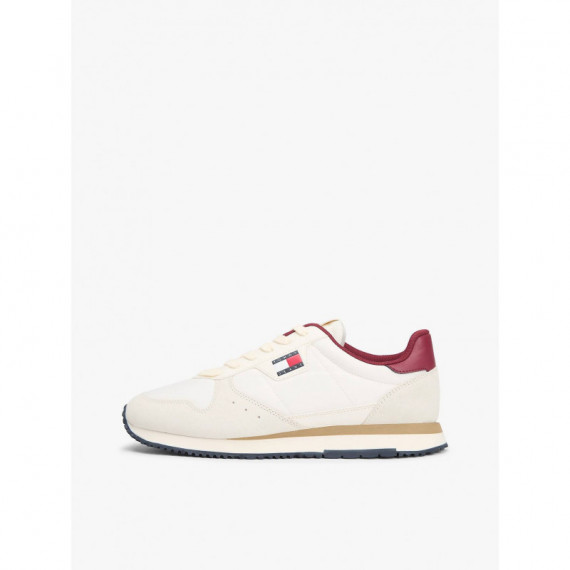 TJM EVA RUNNER LEATHER IVORY/DEEP DAHLIA