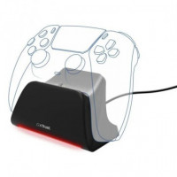 BASE DE CARGA TRUST GXT 255 PARA MANDO PS5 RGB BLACK