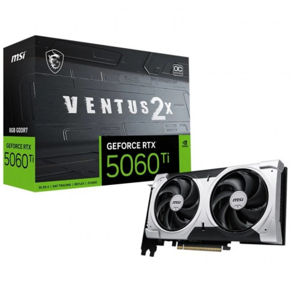 Tarjeta de Video Nvidia MSI Rtx 5060 Ti Ventus 2X Oc Plus 8GB GDDR7 Pcie 5.0