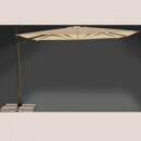 Sombrilla de jardín VARIOFLEX SOLAR LED 300x300 cm color beige con base completa incluida Suncomfort® by Glatz®