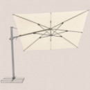 Sombrilla de jardín VARIOFLEX SOLAR LED 300x300 cm color beige con base completa incluida Suncomfort® by Glatz®