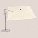 Sombrilla de jardín VARIOFLEX SOLAR LED 300x300 cm color beige con base completa incluida Suncomfort® by Glatz®