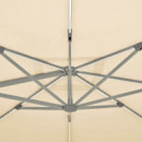 Sombrilla de jardín VARIOFLEX SOLAR LED 300x300 cm color beige con base completa incluida Suncomfort® by Glatz®