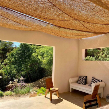 Lona de sombra- Fibra de coco artesanal- 3x4 metros- M2- La Scourtinerie®- Exterior