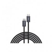 DEVIA Cable Tipo C M/m 240W 5A Carga Rapida 2MTRS Negro