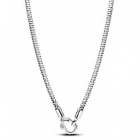 PANDORA Collar Cadena & Cierre con Tachuelas 393682C00