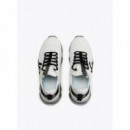 LOLA CASADEMUNT Deportiva Bicolor con Suela Transparente LS2505003-1BN