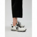 LOLA CASADEMUNT Deportiva Bicolor con Suela Transparente LS2505003-1BN