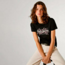 Camiseta Logo Floral Estampado  PEPE JEANS