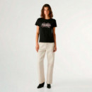 Camiseta Logo Floral Estampado  PEPE JEANS