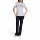 Camiseta Satin Embroidery  DKNY