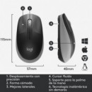 LOGITECH Raton M190 Wireless Negro Gris