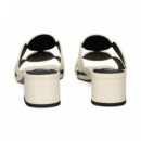 Pala 2 Tiras Circulos Piel Blanco  BIBI LOU