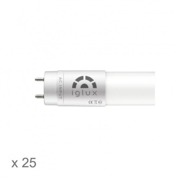 IGLUX TUBO LED T8IG-20120-F V2/ 120CM/ POTENCIA 20W/ 2000 LÚMENES/ 6000ºK