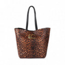 Bolso shopper animal print leopardo
