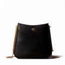 Bolso saddle con cadena y monograma