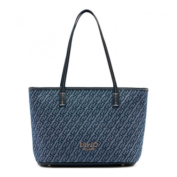 Bolso Tote de Denim con Jacquard  LIU JO