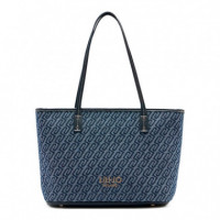 Bolso Tote de Denim con Jacquard  LIU JO