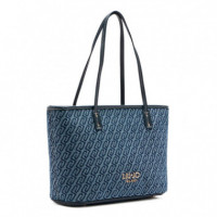 Bolso Tote de Denim con Jacquard  LIU JO