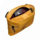 Bandolera plana de nailon con logo monograma