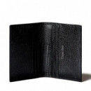 Billetera plegada con logo grabado con monedero