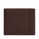 Billetera plegada con logo grabado con monedero