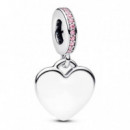 Charm Colgante Corazón Grabable Rosa  PANDORA