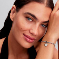 Charm Colgante Corazón Grabable Rosa  PANDORA