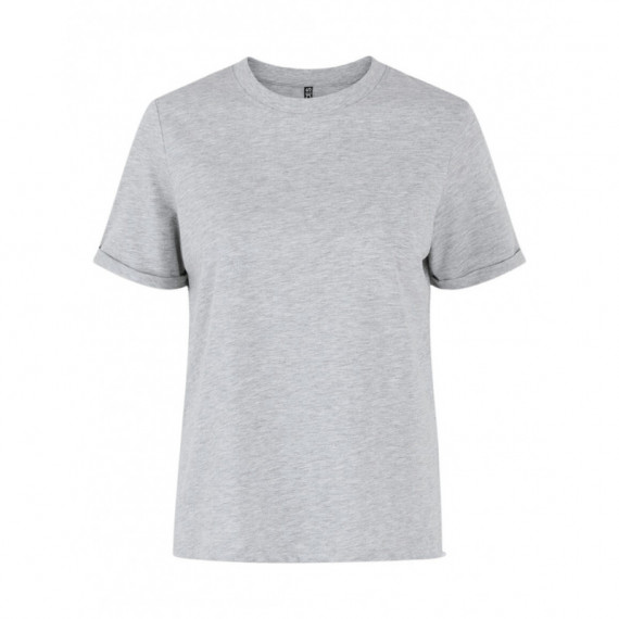 PIECES Camisetas Mujer Camiseta Ria Light Grey Melange