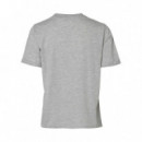 PIECES Camisetas Mujer Camiseta Ria Light Grey Melange