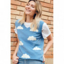SUGARHILL BRIGHTON Jerséis y Sudaderas Chaleco Sugarhill Kayleigh Blue Cloudy Skies
