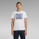 G-STAR RAW DENIM Camisetas Hombre Camiseta G-star Bandana
