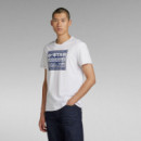 G-STAR RAW DENIM Camisetas Hombre Camiseta G-star Bandana