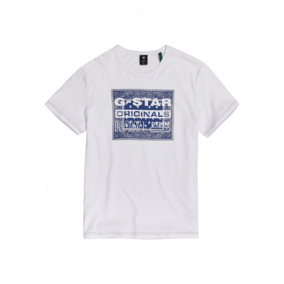 G-STAR RAW DENIM Camisetas Hombre Camiseta G-star Bandana