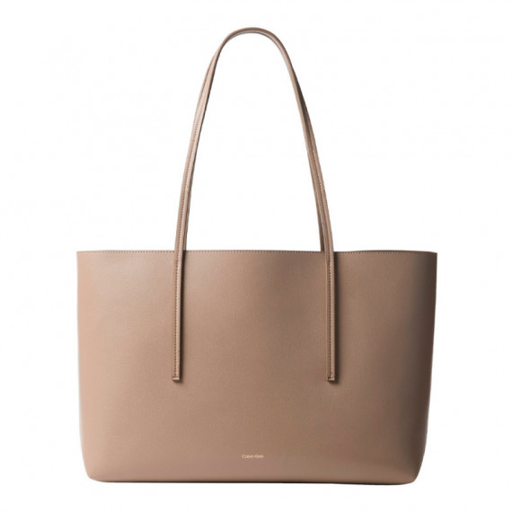 Bolso tote con logo en lámina metálica