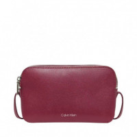 Bolso cruzado con logo en lámina metálica