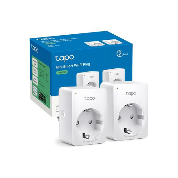 Tp Link Pack 2 Enchufes Smart Wifi Tapo P100 Blanco  TP-LINK