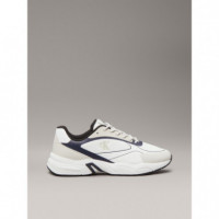 Zapatillas Retro Tennis Low Knit Mix con Logo Distintivo de CALVIN KLEIN