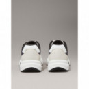 Zapatillas Retro Tennis Low Knit Mix con Logo Distintivo de CALVIN KLEIN