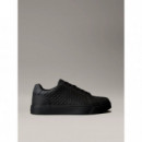 Zapatillas de Piel Engomada con Logo Emblemático de CALVIN KLEIN