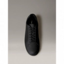 Zapatillas de Piel Engomada con Logo Emblemático de CALVIN KLEIN