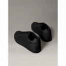 Zapatillas de Piel Engomada con Logo Emblemático de CALVIN KLEIN