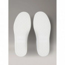 Zapatillas de Piel Engomada con Logo Emblemático de CALVIN KLEIN