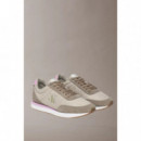 Zapatillas de running de mezcla de ante con logo distintivo de Calvin Klein