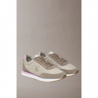 Zapatillas de running de mezcla de ante con logo distintivo de Calvin Klein