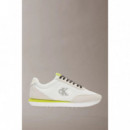 Zapatillas de running de mezcla de ante con logo distintivo de Calvin Klein